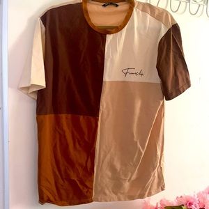 Brown and tan T-shirt
